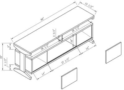 TV Stand Brown Walnut