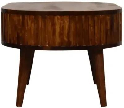 Stripe Chestnut Solid Wood 2 Drawer  Coffee Table