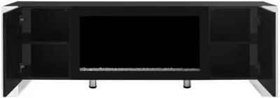 Merax Modern TV Stand with Non-heating Electric Fireplace