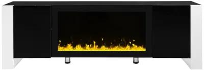 Merax Modern TV Stand with Non-heating Electric Fireplace