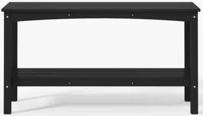 WestinTrends 55" Outdoor Patio HDPE Adirondack 2-Tier Shelf Console Table