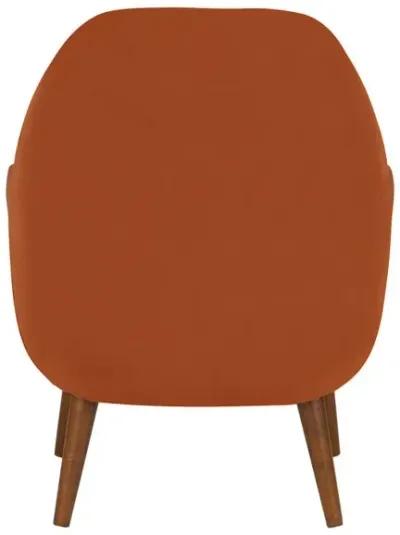 Comfort Pointe Accera Mid-Century Burnt Orange Velvet Arm Chair