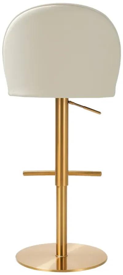 Venus Cream and Gold Adjustable Swivel Stool