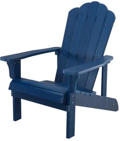 Blue Weather-Resistant Adirondack Chair for Outdoor Use