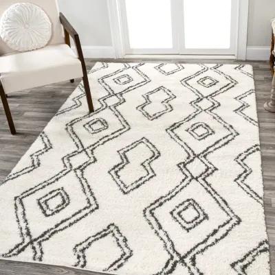 Deia Moroccan Style Diamond Shag Area Rug