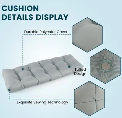 Indoor Outdoor Tufted Bench Cushion with Soft PP Cotton