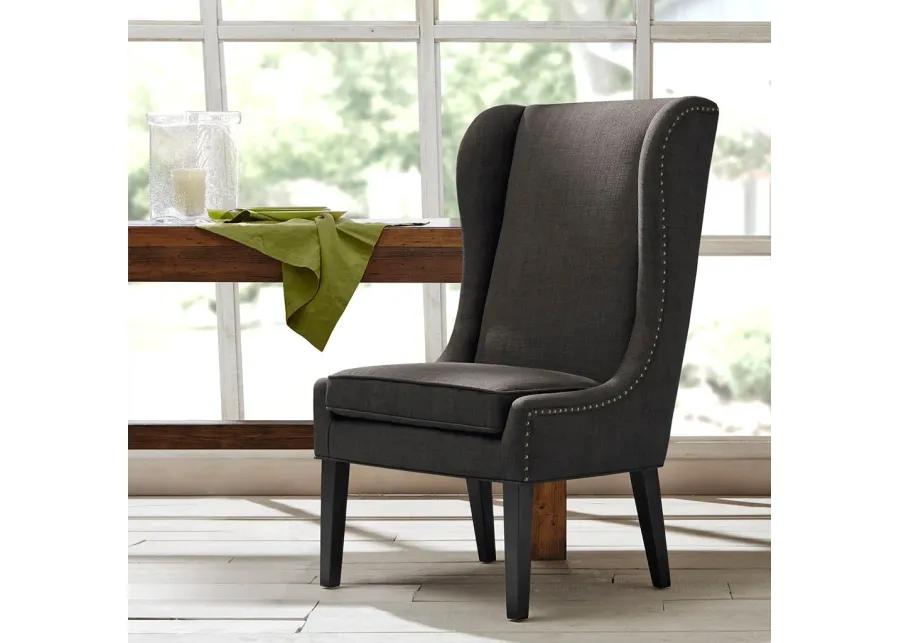 Gracie Mills Nataly Traditional Upholstered High Wing back Dining Chair