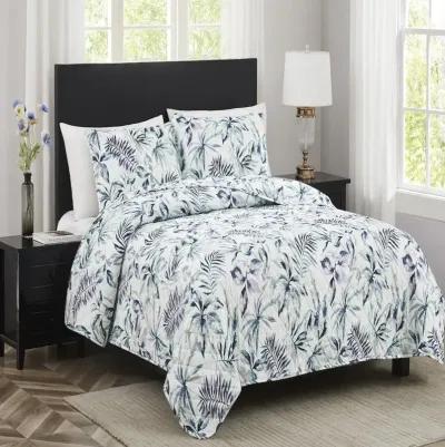 RT Designers Collection Melrose Sophia 3-Pieces Elegant Stitched Quilt Set OB Queen Multicolor