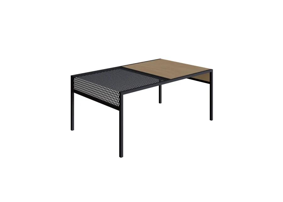 Kybele Brown and Black Iron Mesh Accent  Coffee Table