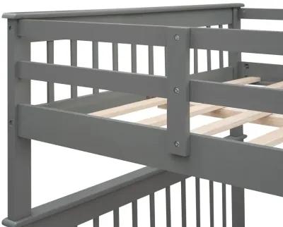 Modern Storage Bunk Bed with Open Shelves