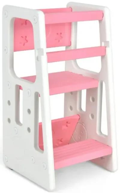 Hivvago Kids Kitchen Step Stool with Double Safety Rails