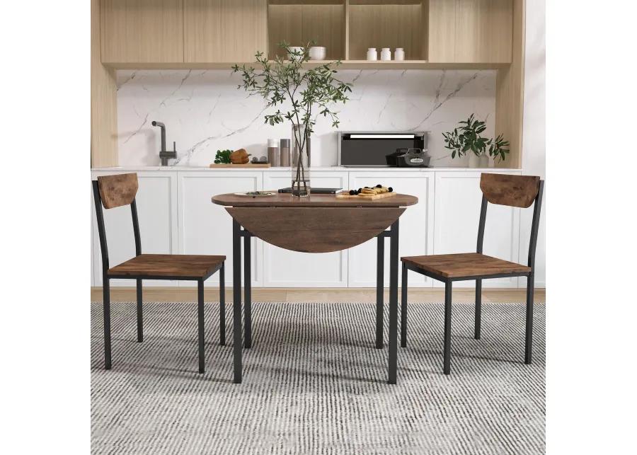 Merax Modern 3-Piece Round Dining Table Set