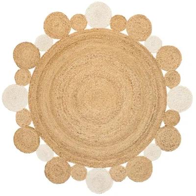 Ayana Two Tone Jute Hippy Circle Area Rug