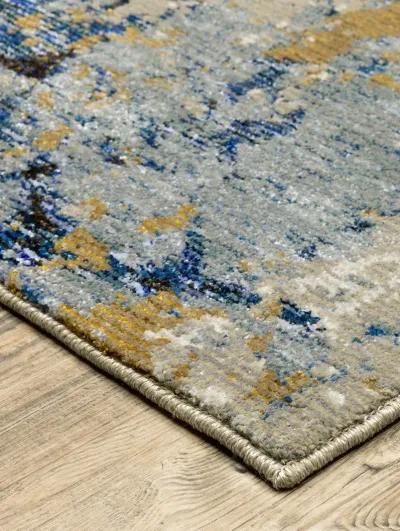 Evolution 1'10" x 3'2" Blue Rug