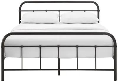 Modway Furniture  36.5 x 84.5 in. Maisie Queen Stainless Steel Bed Frame