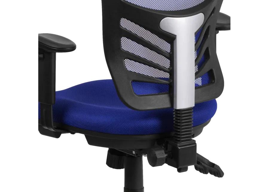 Nicholas Mid-Back Dark Gray Mesh Multifunction Executive Swivel Ergonomic Office Chair with Adjustable Arms