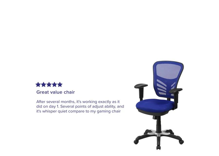 Nicholas Mid-Back Dark Gray Mesh Multifunction Executive Swivel Ergonomic Office Chair with Adjustable Arms