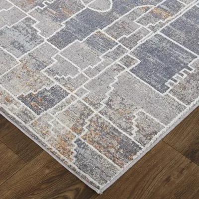 Francisco 39D4F Blue/Gray/Orange 5' x 8' Rug