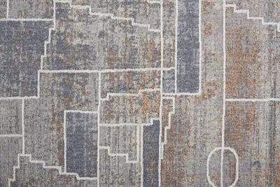 Francisco 39D4F Blue/Gray/Orange 5' x 8' Rug