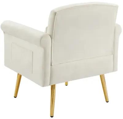 Velvet Armchair II With Metal Legs