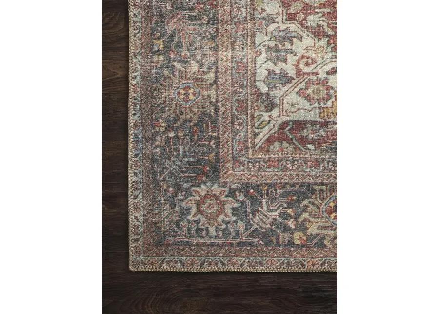 Loren LQ14 Brick/Multi 3'6" x 5'6" Rug