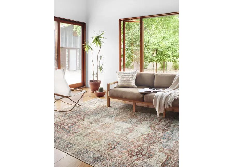 Loren LQ14 Brick/Multi 3'6" x 5'6" Rug