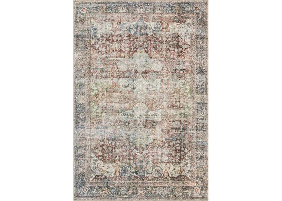 Loren LQ14 Brick/Multi 3'6" x 5'6" Rug