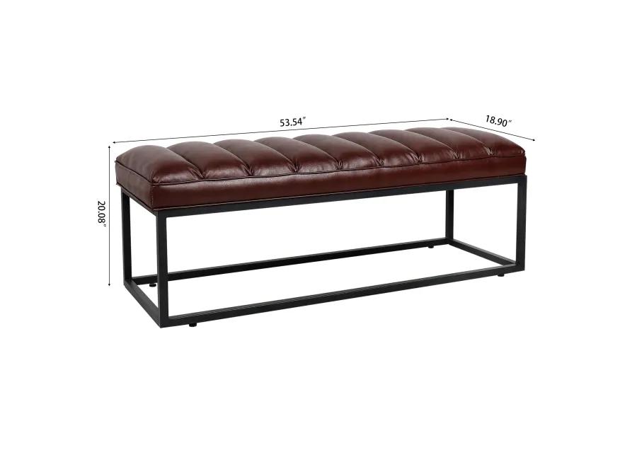 Metal Base Upholstered Bench For Bedroom For Entryway