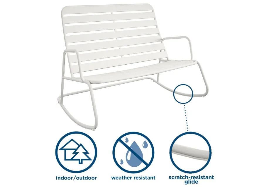 Roberta Outdoor/Indoor Rocker Loveseat