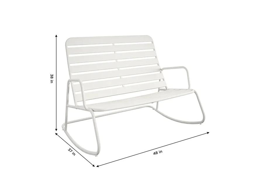 Roberta Outdoor/Indoor Rocker Loveseat