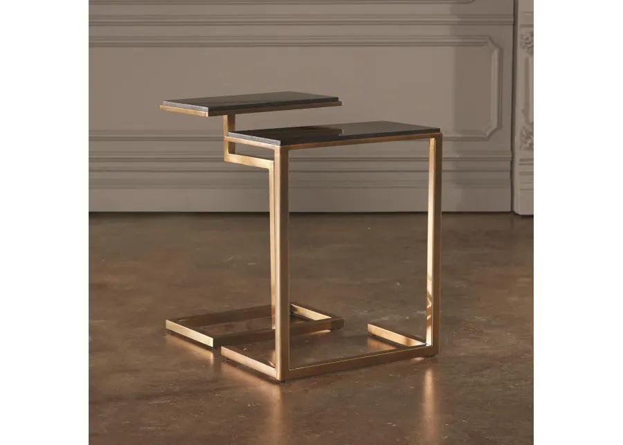 Set of 2 C-Nesting Tables in Brass