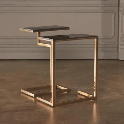 Set of 2 C-Nesting Tables in Brass