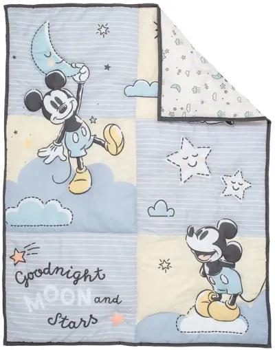 Lambs & Ivy Disney Baby Moonlight Mickey Mouse 3-Piece Nursery Crib Bedding Set