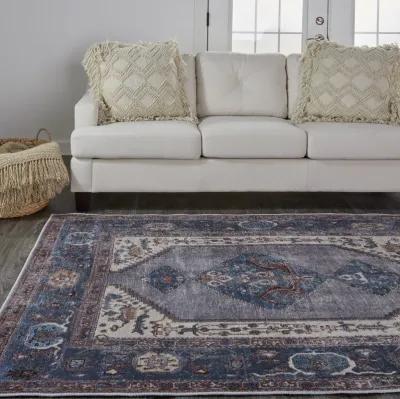 Percy 39AKF Blue/Brown/Ivory 9'2" x 12' Rug