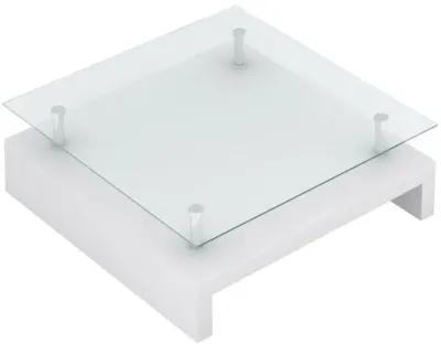 vidaXL Coffee Table with Glass Top White, 60697