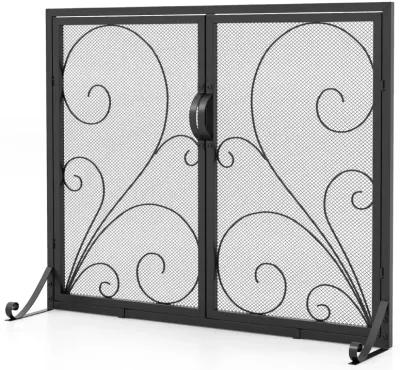 38 x 31 Inch Double Door Fireplace Screen