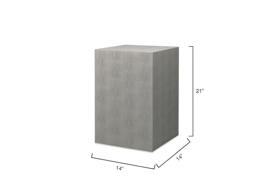 Structure Faux-Shagreen Square Side Table