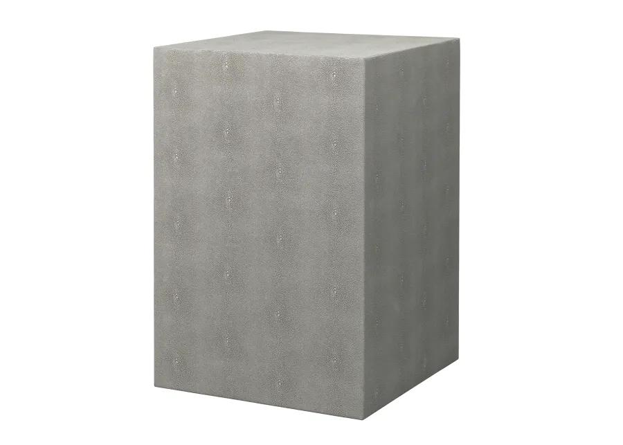 Structure Faux-Shagreen Square Side Table