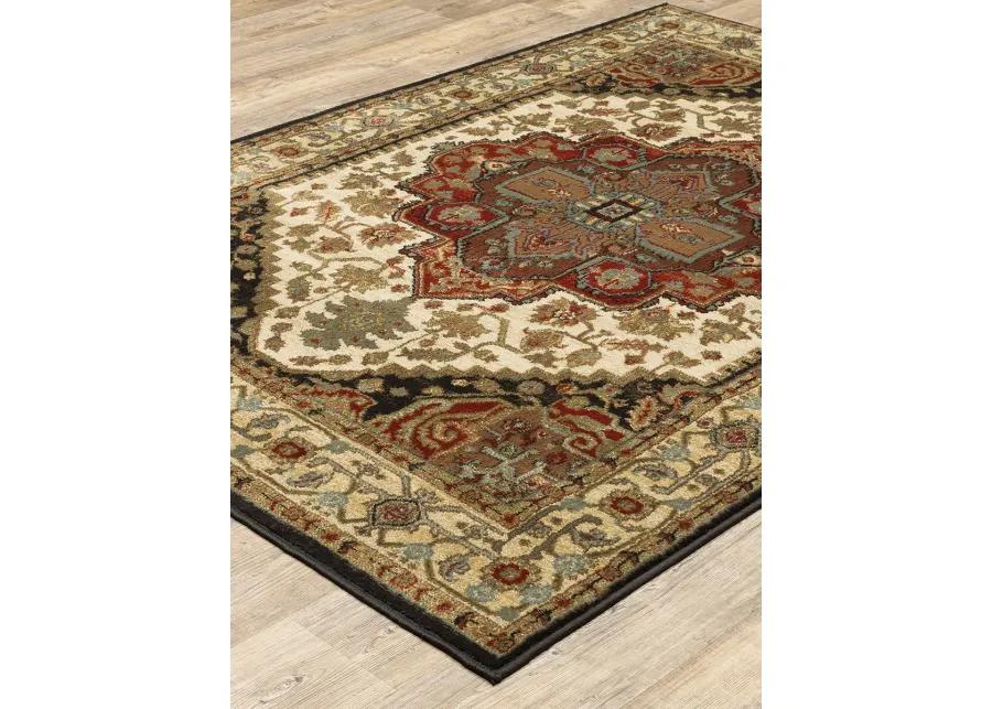 Laurel 3'3" x 5' Black Rug