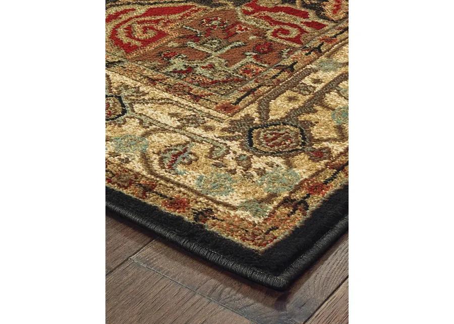 Laurel 3'3" x 5' Black Rug