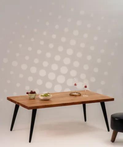 Handmade Eco-Friendly Vintage Acacia Wood & Iron Natural Black Rectangle Table 50"x26"x18" From BBH Homes