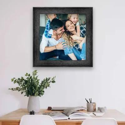 Barnwood Black Square Picture Frame