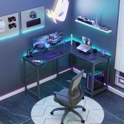 L Shaped Gaming Desk, Black