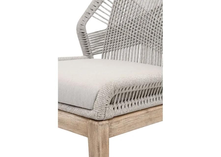 Loom Dining Chair in Taupe & White