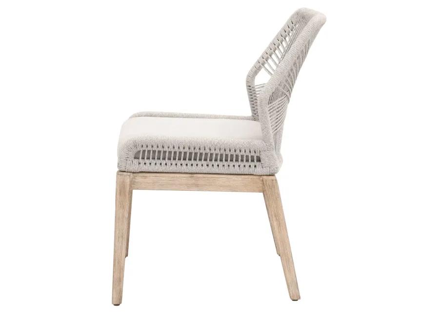 Loom Dining Chair in Taupe & White