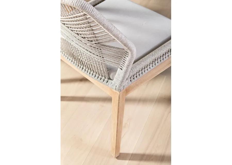 Loom Dining Chair in Taupe & White