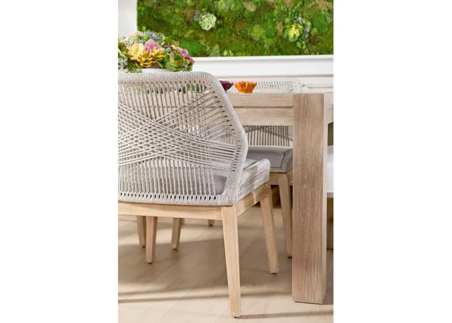 Loom Dining Chair in Taupe & White