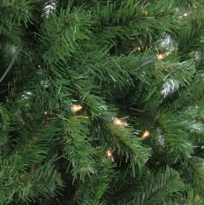 7.5' Pre-Lit Slim Waterton Spruce Artificial Christmas Tree - Clear Lights