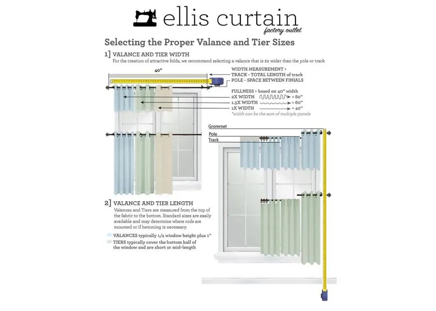 Ellis Curtain Wynette Lined Scallop 3" Rod Pocket Valances for Windows 50" x 16" Grey