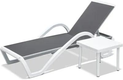 Aluminum Adjustable Pool Chaise Lounge Set